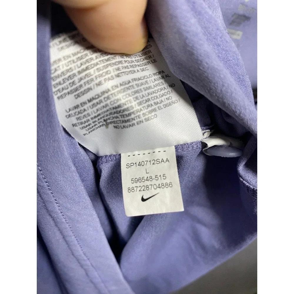 Nike Dri-FIT Mens Golf Polo Shirt Purple Laser Cut Vent 596548-515 Large